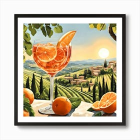 Cocktail Blissful Horizon Art Print