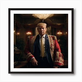 Photoreal An Aweinspiring Image Of Donald Trump Capturing His 3 Art Print