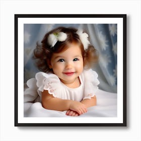 Portrait Baby Innocent Cute Adorable Precious Tiny Joyful Playful Smiling Cherubic Sweet (11) Art Print