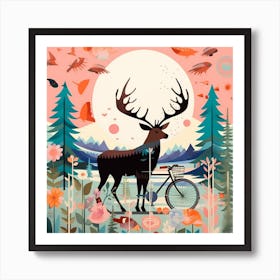 Deer In The Forest Art Print