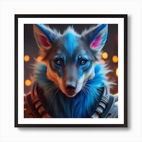 Blue Wolf Art Print