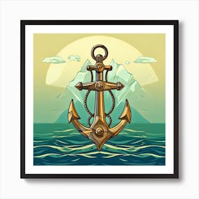 Anchor In The Sea 8 Art Print