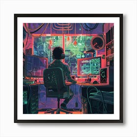 Computer Room Lofi Art Print