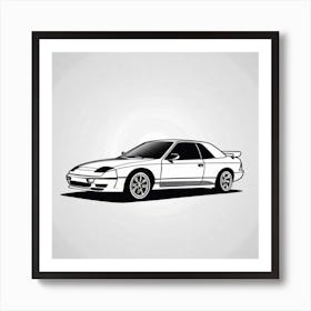 Nissan Sports Car Art Print