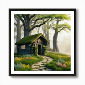 Fairy House In The Forest 2 Art Print