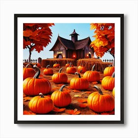 Happy halloween Illustration Spooky Horror devi background10 (12) Art Print