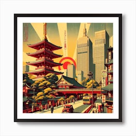 Tokyo City 3 Art Print