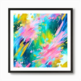 Abstract Painting, watercolor floral, wedding bouquet, Floral wall art painting for home decor. Expressionism modern art Art Print