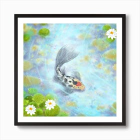 Koi Carp 2 Square Art Print