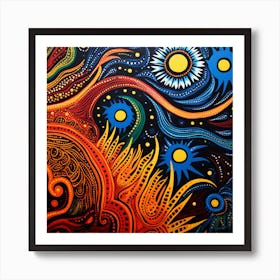 Psychedelic Sun Art Print