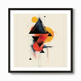 Abstract Triangles 1 Art Print