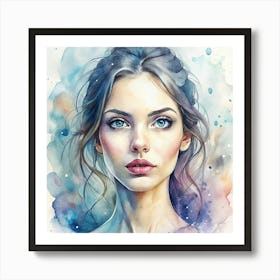 Watercolor Of A Woman 1 Art Print