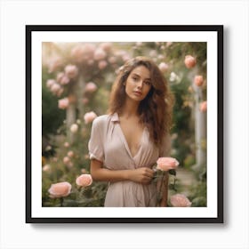 Leonardo Diffusion Xl Photo Medium Shot Woman Posing In Romant 1 Art Print