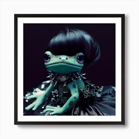 Goth Frog Art Print