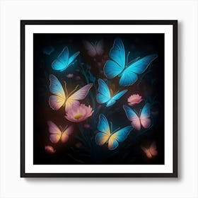 Butterflies In The Dark Art Print