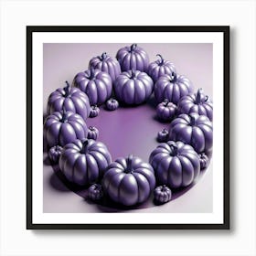 Purple Pumpkins 1 Art Print