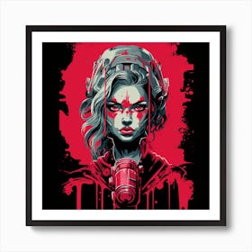 Zombie Girl 2 Art Print