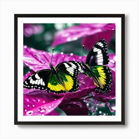 Butterflies In The Rain 2 Art Print