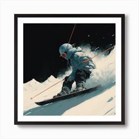 Skier 1 Art Print