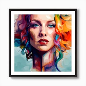 Abstract Portrait #1 Art Print