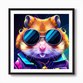 Hamster In Sunglasses Art Print