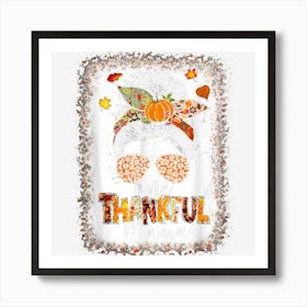 One Thankful Mama Funny Thanksgiving Fall Art Print