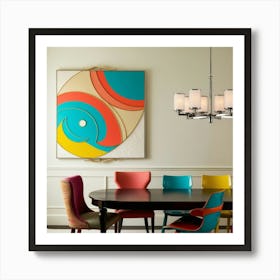 Colorful Dining Room 1 Art Print