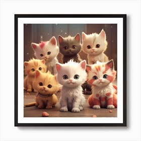 Cute Kittens Art Print