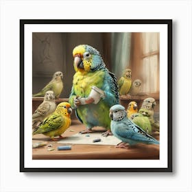 Parrots 4 Art Print