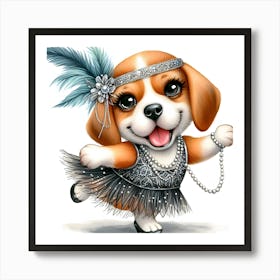 Beagle Dancer 1 Art Print