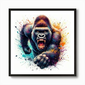 Gorilla Painting 1 Art Print