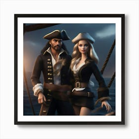 Pirate Ken and Barbie Affiche