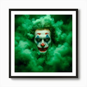 Joker In Smoke Art Print