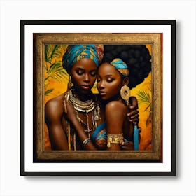 African Love In A Difficult Time Art Print