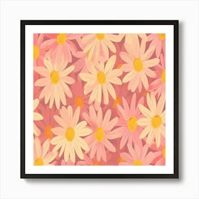 Daisy Pattern Art Print