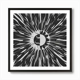 Black and White Abstract Art 418 Art Print