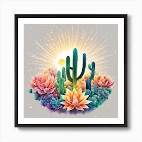 Cactus Canvas Art Art Print