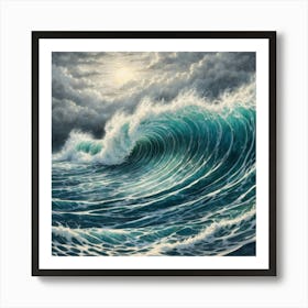 Ocean Wave 1 Art Print