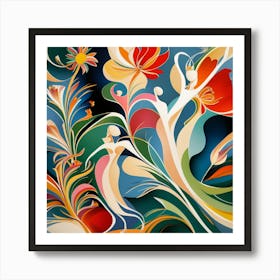 Dance Of The Flowers Art Print