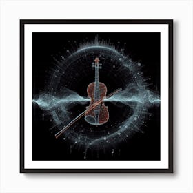 Violin In Space Art Print