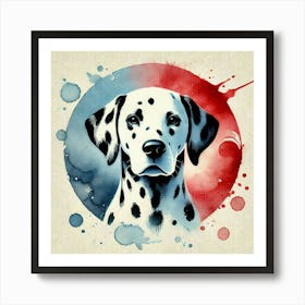 Watercolor Dalmatian 1 Art Print