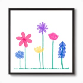 Flowers Square Art Print