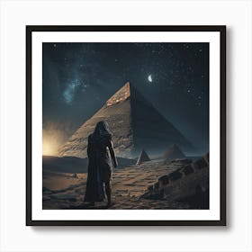 Egyptian Man In The Desert Art Print