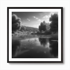 Black And White Painting 6 Art Print