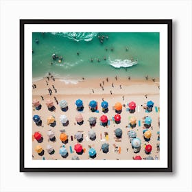 Aerial View Beach Club Summer Photography 2 Art Print