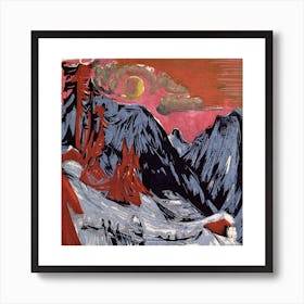 Mountains In Winter Art Print