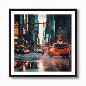 New York City At Night Art Print