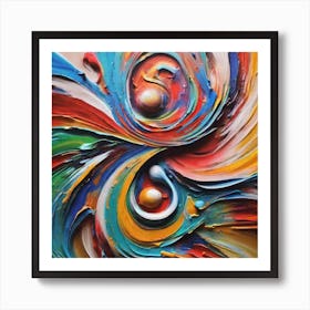 Yin Yang Painting Art Print