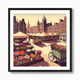 Amsterdam Flower Market 2 Art Print