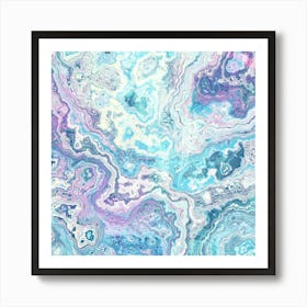 Marbled Abstract Painting Affiche